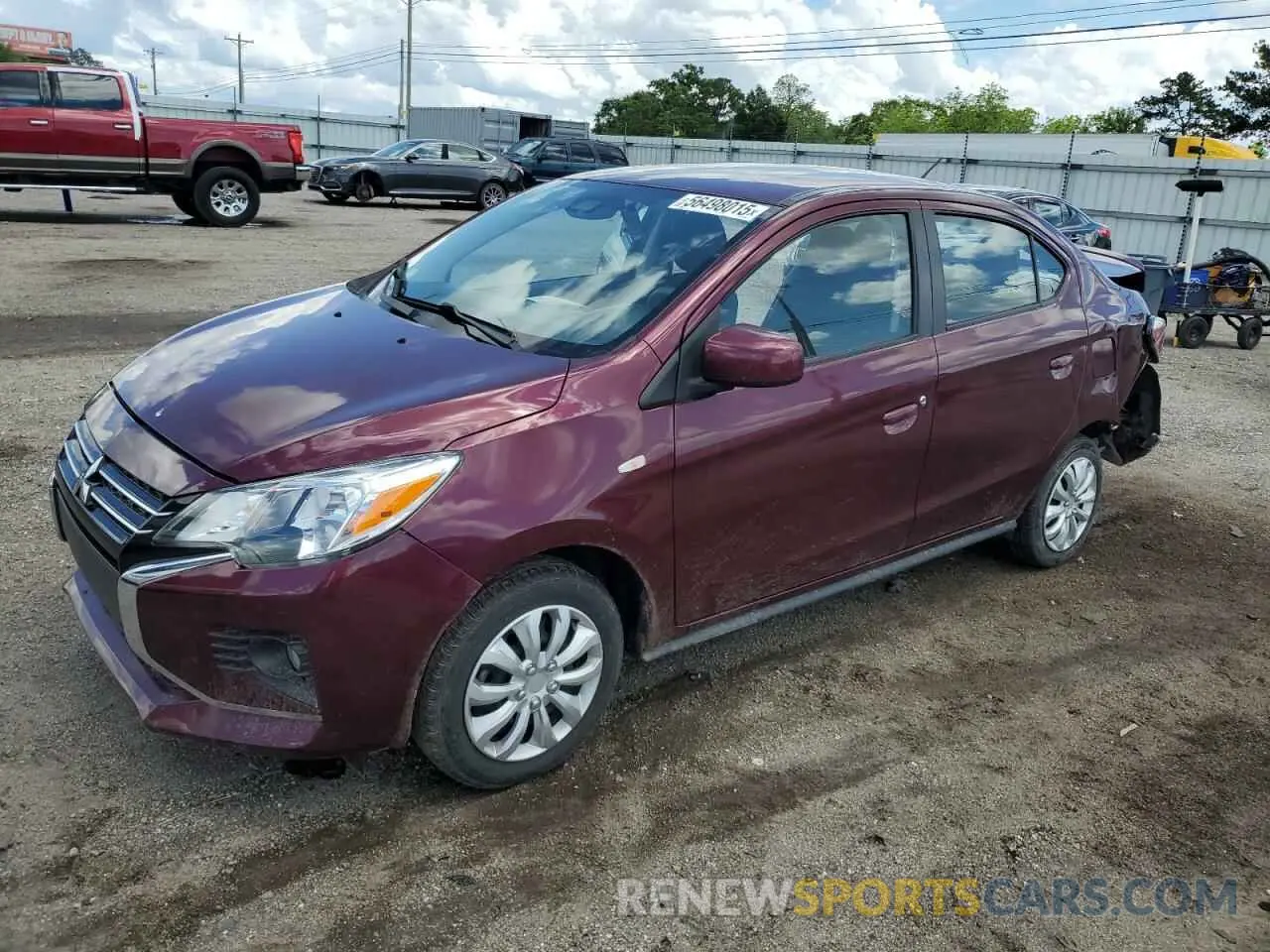 1 fotografías del automóvil dañado ML32FUFJ8NHF05894 MITSUBISHI MIRAGE 2022