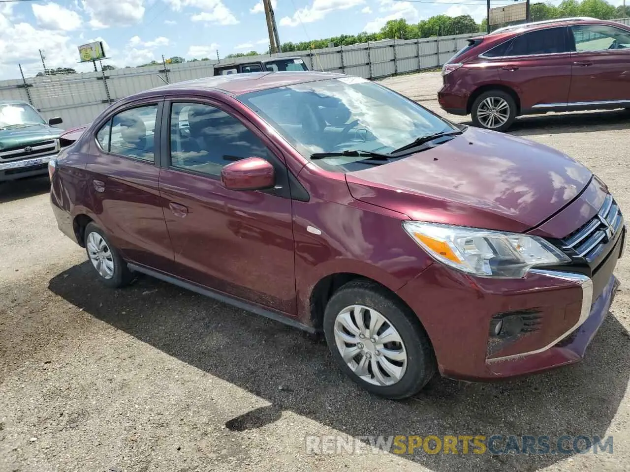 4 fotografías del automóvil dañado ML32FUFJ8NHF05894 MITSUBISHI MIRAGE 2022