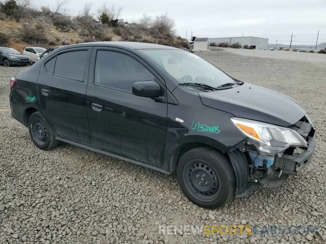 4 fotografías del automóvil dañado ML32FUFJ8NHF06978 MITSUBISHI MIRAGE 2022