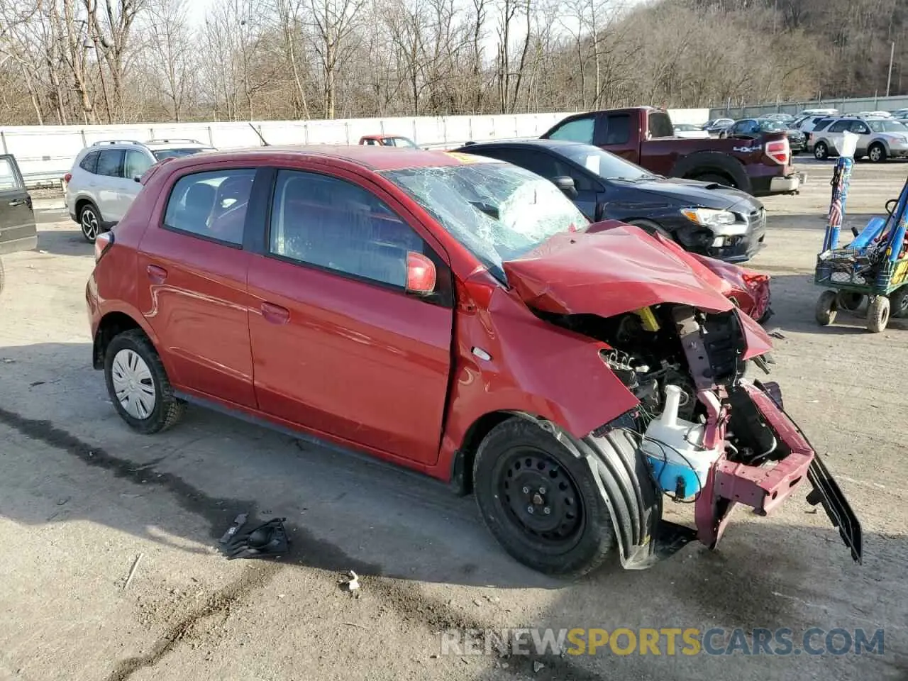 4 fotografías del automóvil dañado ML32AUHJ6PH003123 MITSUBISHI MIRAGE 2023