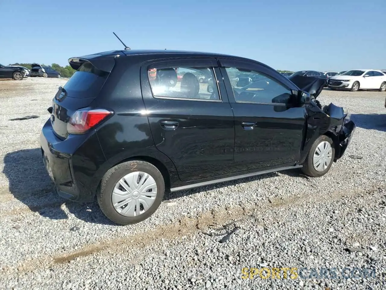 3 fotografías del automóvil dañado ML32AUHJ6PH006846 MITSUBISHI MIRAGE 2023
