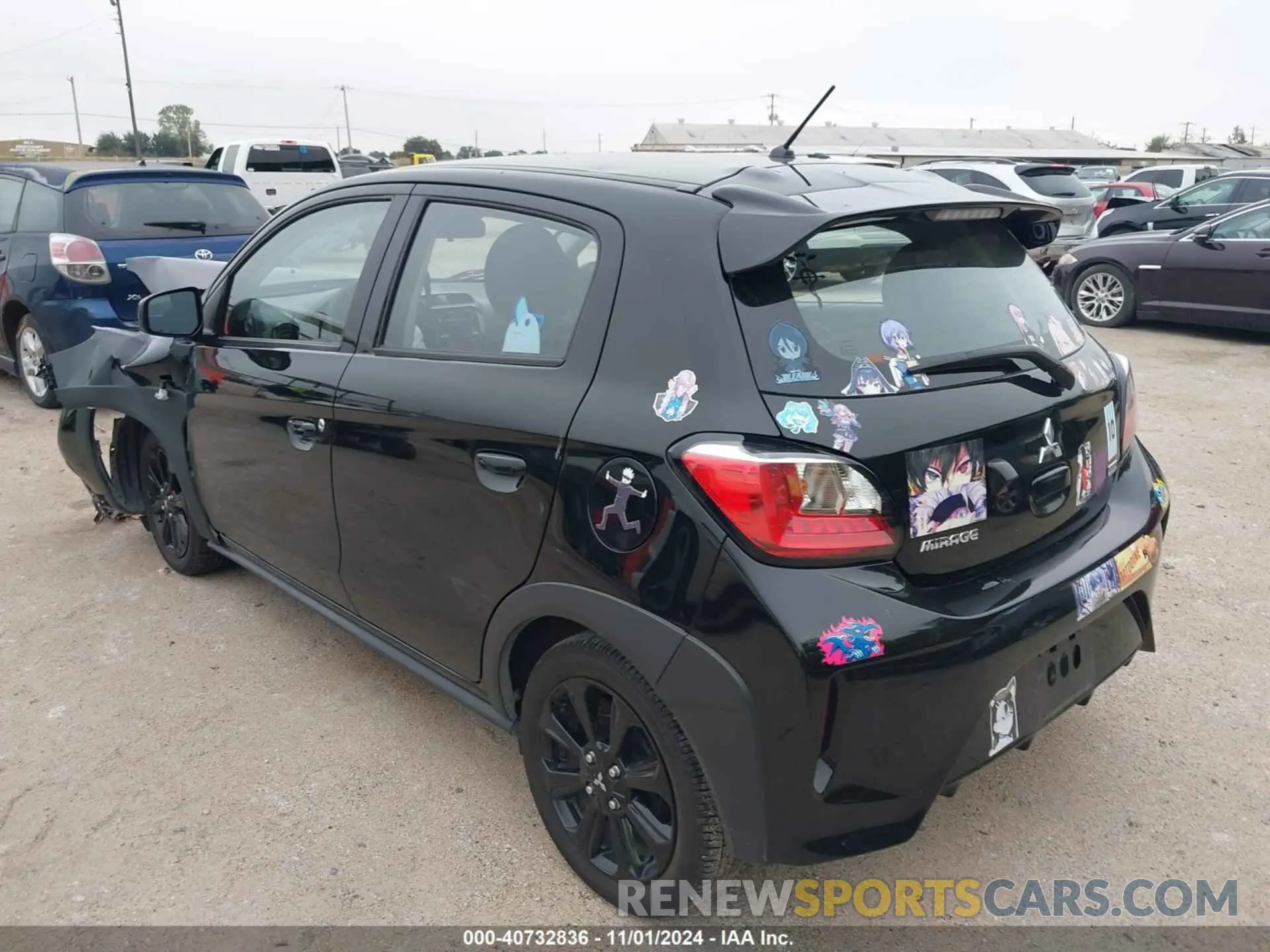 3 fotografías del automóvil dañado ML32AWHJXPH006389 MITSUBISHI MIRAGE 2023