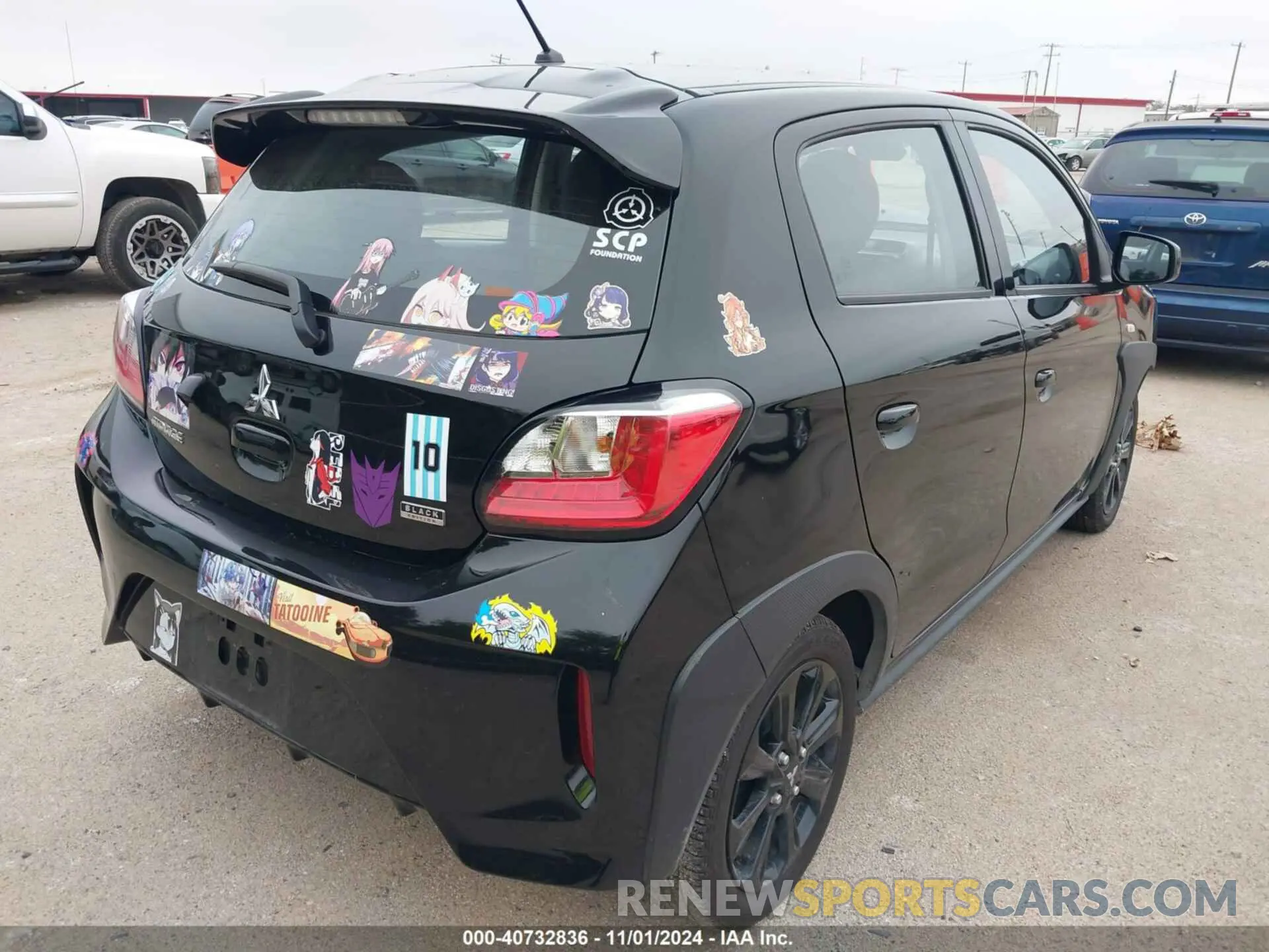 4 fotografías del automóvil dañado ML32AWHJXPH006389 MITSUBISHI MIRAGE 2023