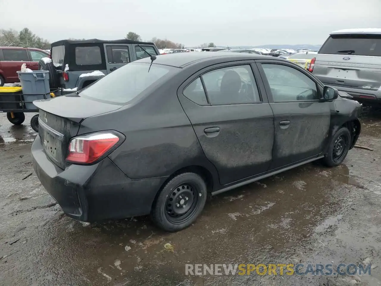3 fotografías del automóvil dañado ML32FUFJ9PHF02036 MITSUBISHI MIRAGE 2023