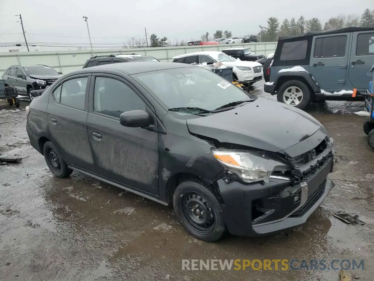 4 fotografías del automóvil dañado ML32FUFJ9PHF02036 MITSUBISHI MIRAGE 2023