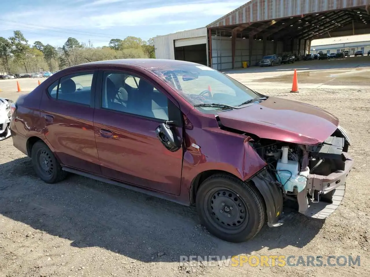 4 fotografías del automóvil dañado ML32FUFJ9PHF04417 MITSUBISHI MIRAGE 2023