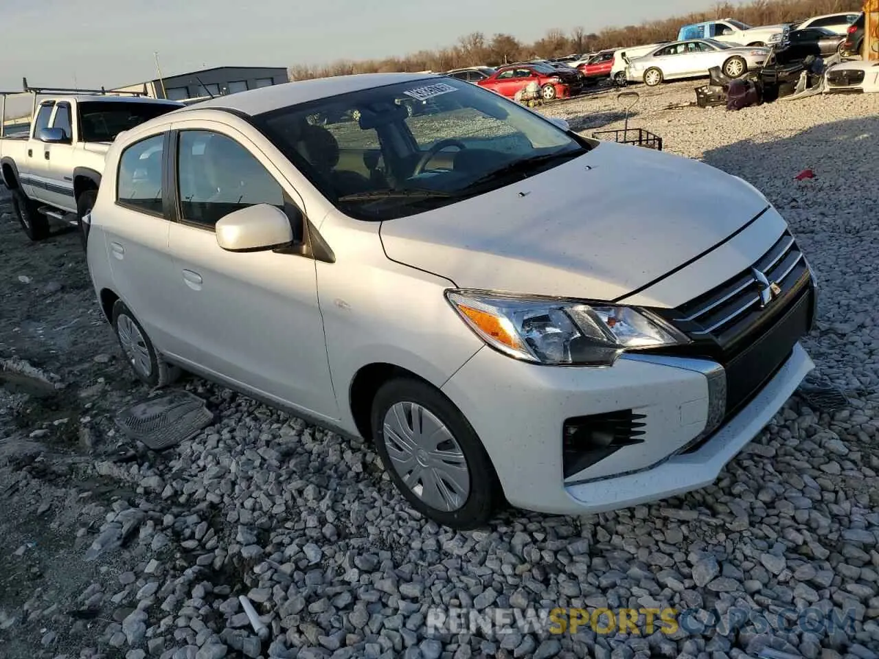 4 fotografías del automóvil dañado ML32AUHJ0RH018686 MITSUBISHI MIRAGE 2024