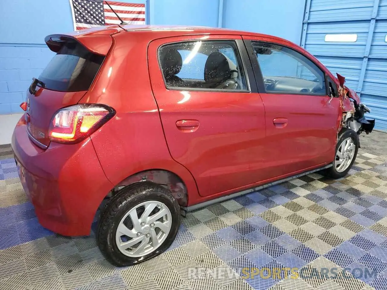 3 fotografías del automóvil dañado ML32AUHJ1RH004506 MITSUBISHI MIRAGE 2024