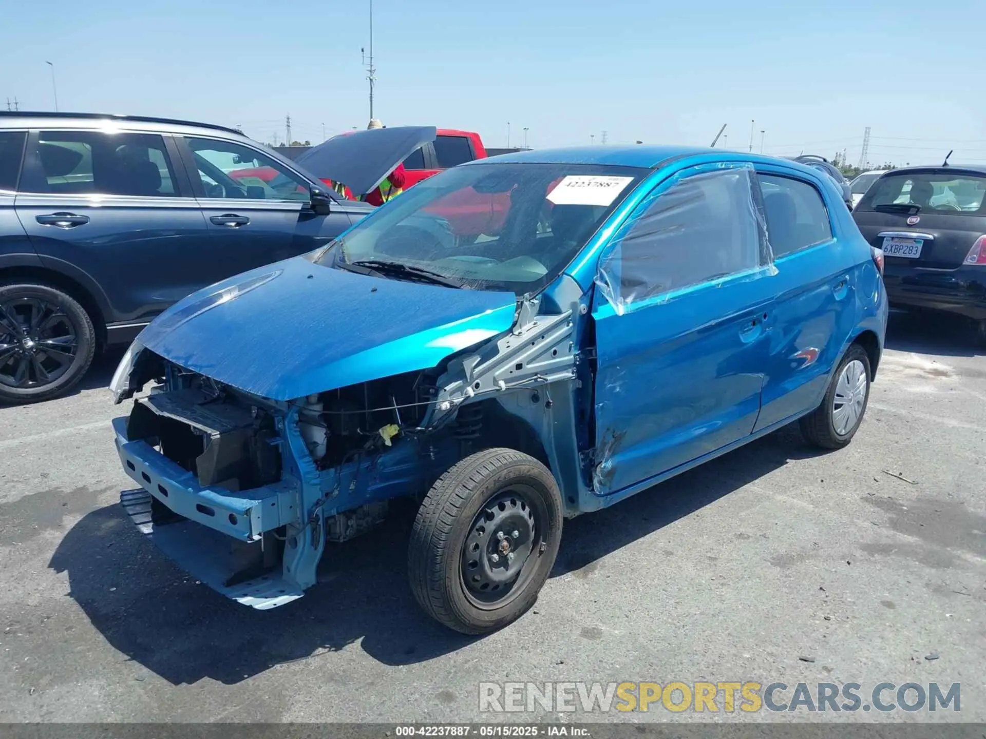 2 fotografías del automóvil dañado ML32AUHJ2RH010587 MITSUBISHI MIRAGE 2024