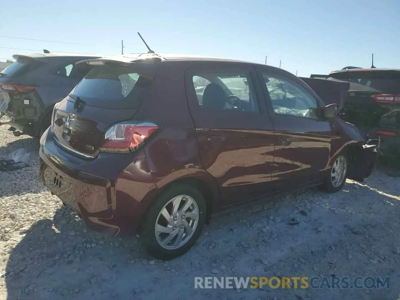 3 fotografías del automóvil dañado ML32AUHJ2RH024151 MITSUBISHI MIRAGE 2024