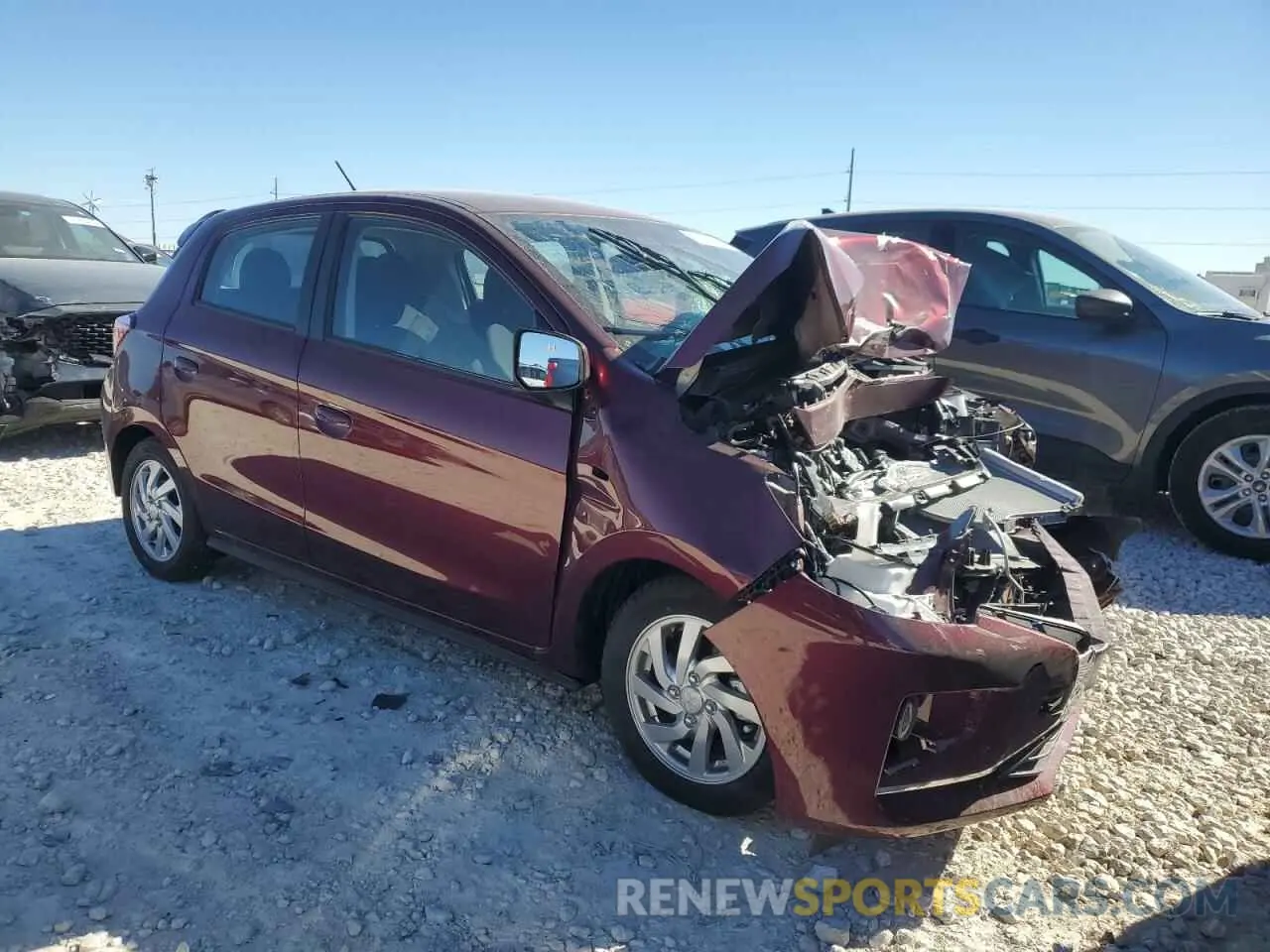 4 fotografías del automóvil dañado ML32AUHJ2RH024151 MITSUBISHI MIRAGE 2024