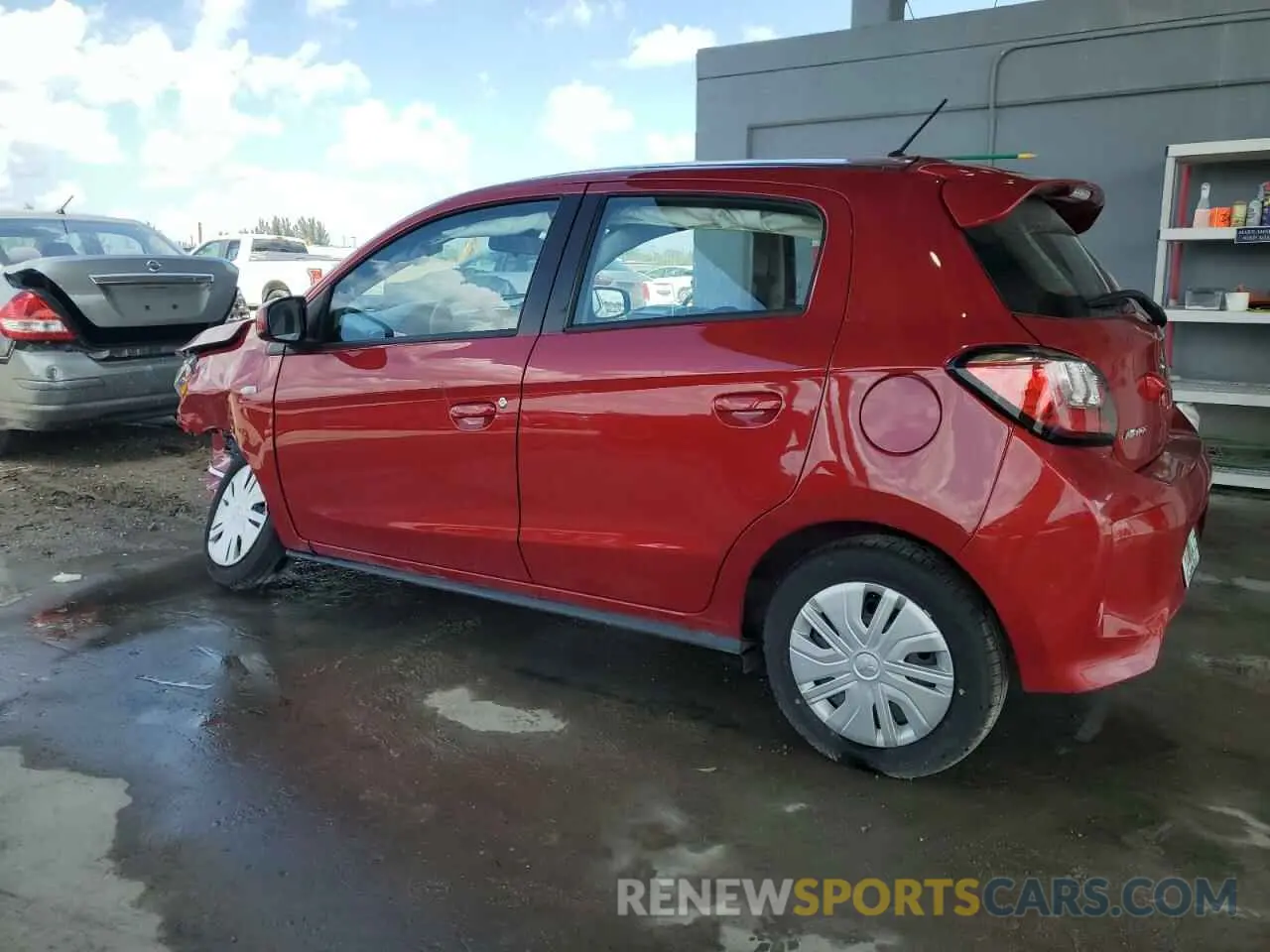 2 fotografías del automóvil dañado ML32AUHJ4RH020716 MITSUBISHI MIRAGE 2024