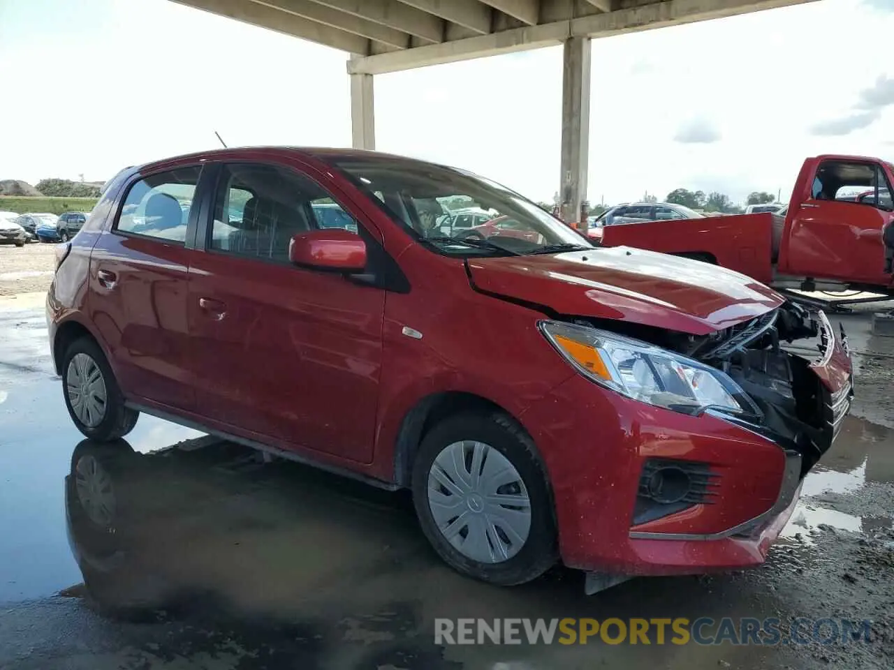 4 fotografías del automóvil dañado ML32AUHJ4RH020716 MITSUBISHI MIRAGE 2024