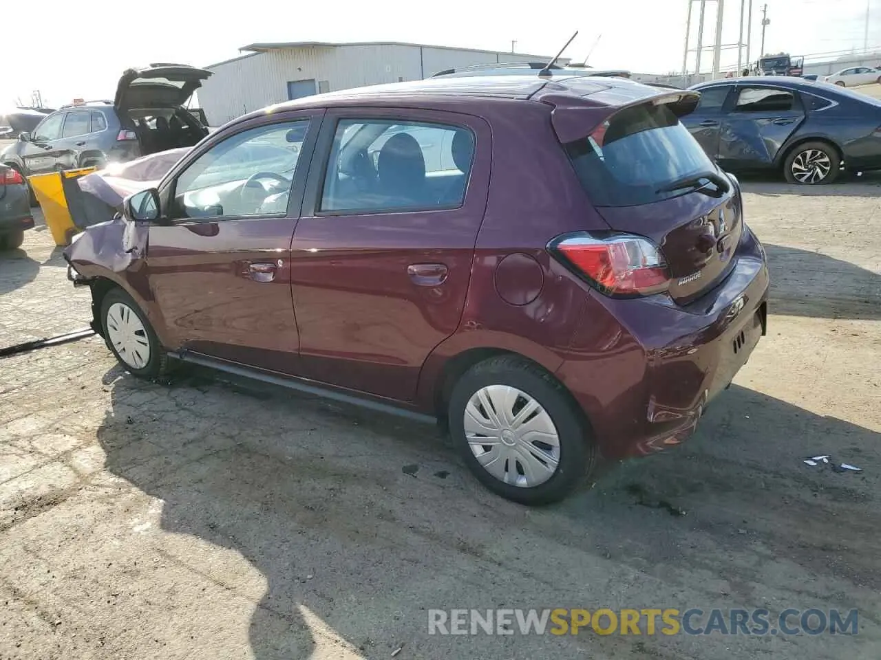 2 fotografías del automóvil dañado ML32AUHJ6RH007952 MITSUBISHI MIRAGE 2024