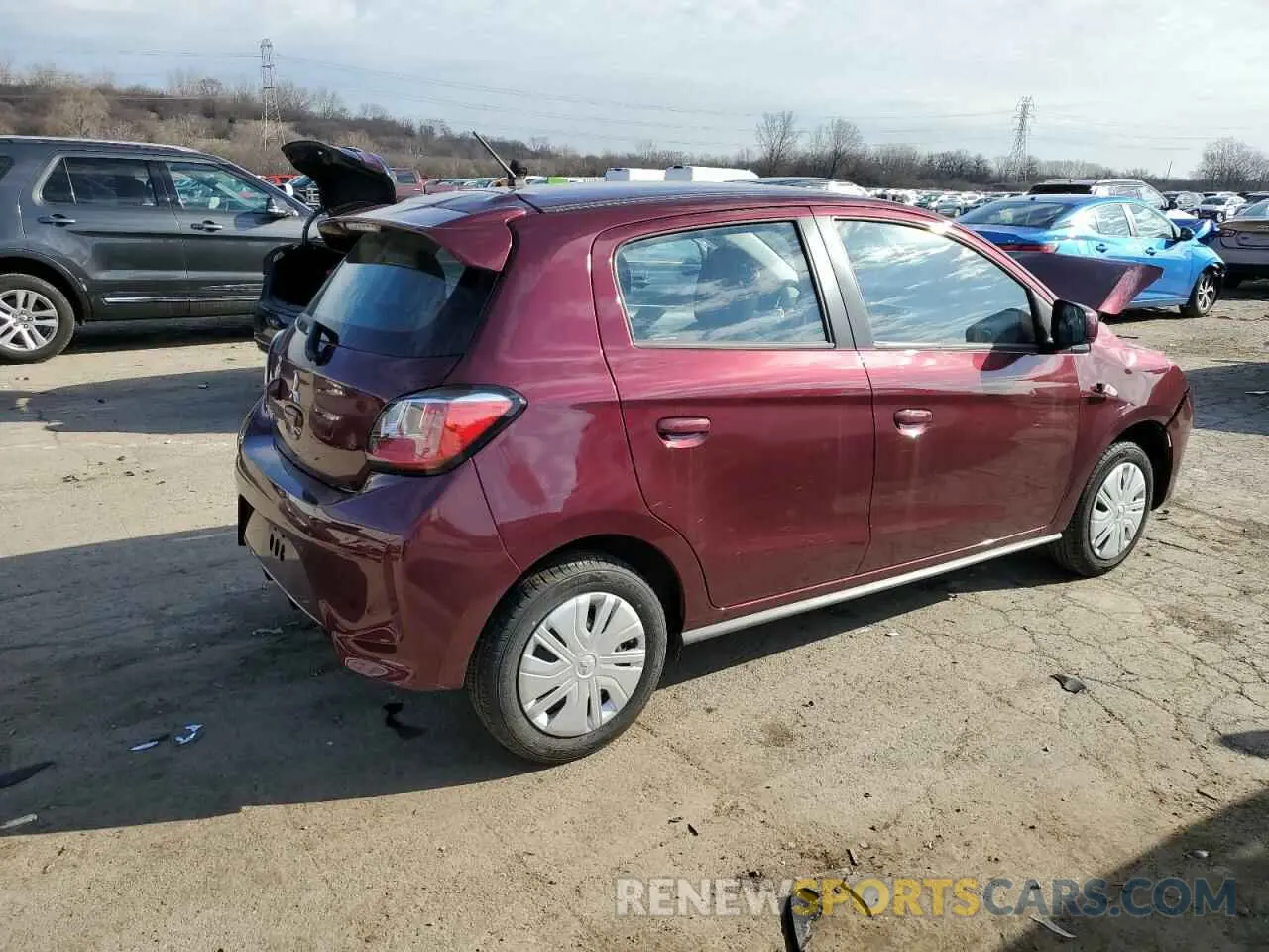 3 fotografías del automóvil dañado ML32AUHJ6RH007952 MITSUBISHI MIRAGE 2024