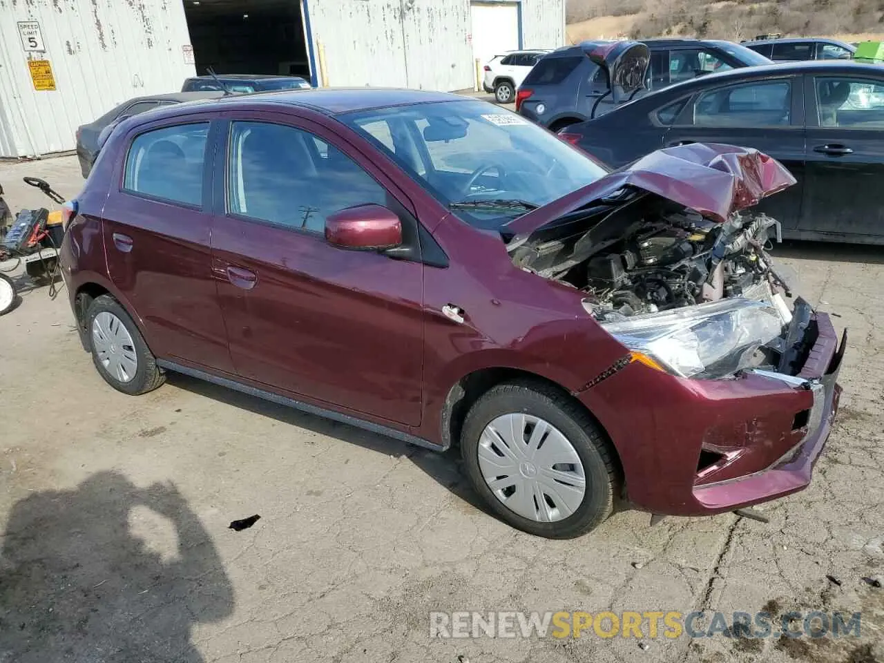 4 fotografías del automóvil dañado ML32AUHJ6RH007952 MITSUBISHI MIRAGE 2024