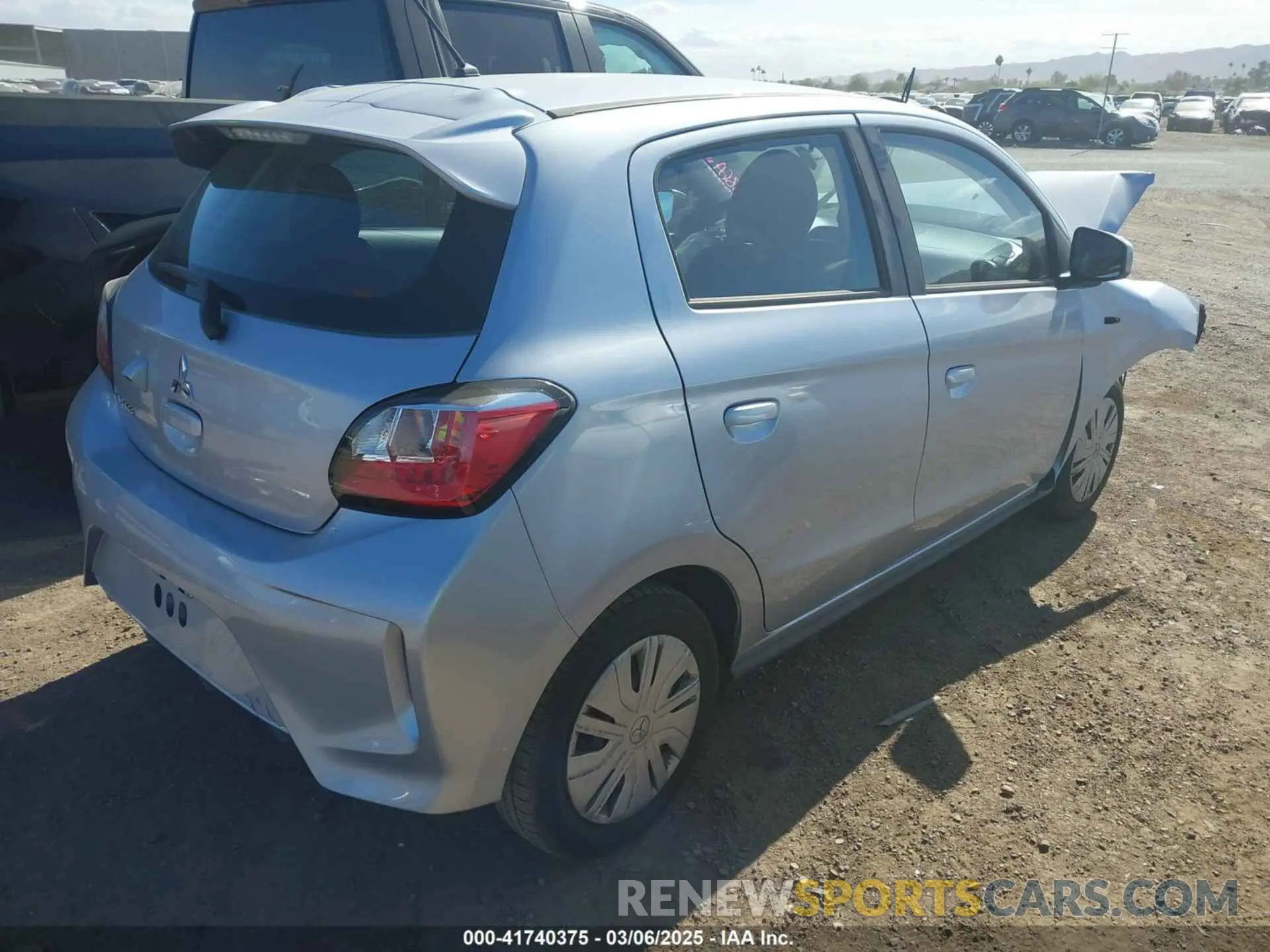 4 fotografías del automóvil dañado ML32AUHJ6RH020152 MITSUBISHI MIRAGE 2024