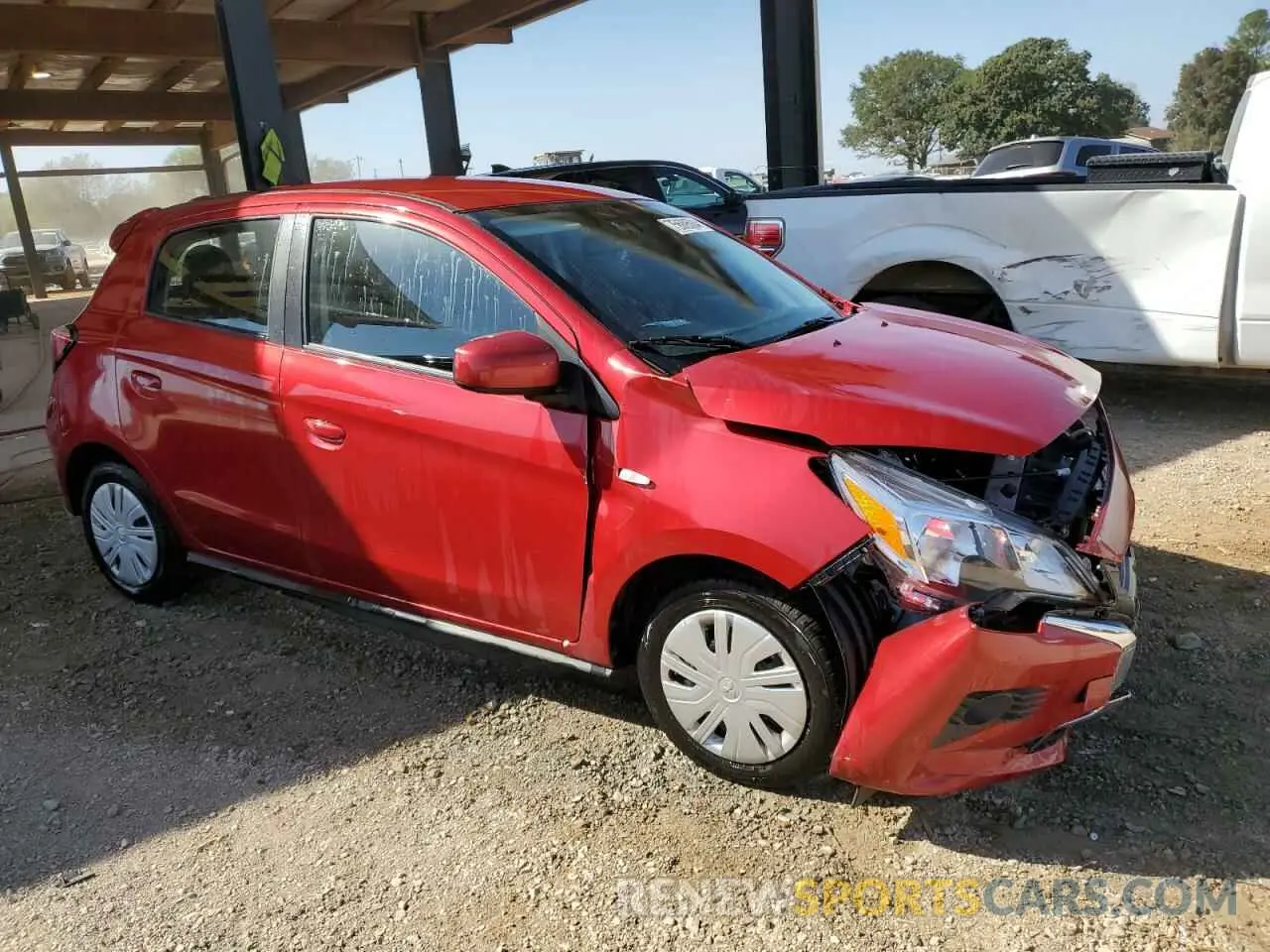 4 fotografías del automóvil dañado ML32AUHJ7RH001786 MITSUBISHI MIRAGE 2024