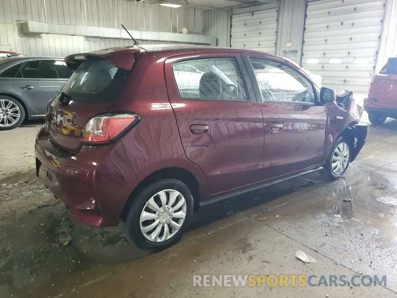 3 fotografías del automóvil dañado ML32AUHJ7RH010035 MITSUBISHI MIRAGE 2024