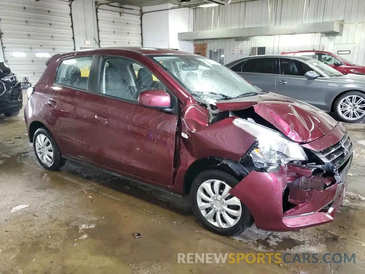 4 fotografías del automóvil dañado ML32AUHJ7RH010035 MITSUBISHI MIRAGE 2024