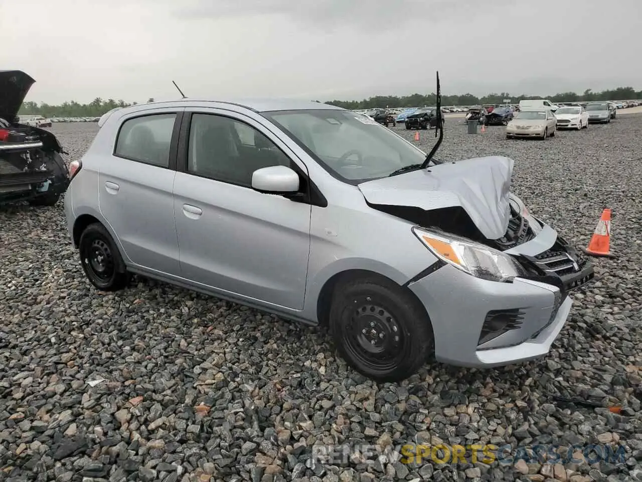 4 fotografías del automóvil dañado ML32AUHJ7RH029278 MITSUBISHI MIRAGE 2024