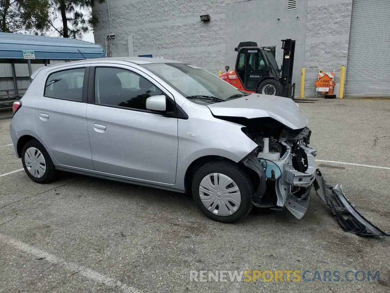4 fotografías del automóvil dañado ML32AUHJ8RH002459 MITSUBISHI MIRAGE 2024