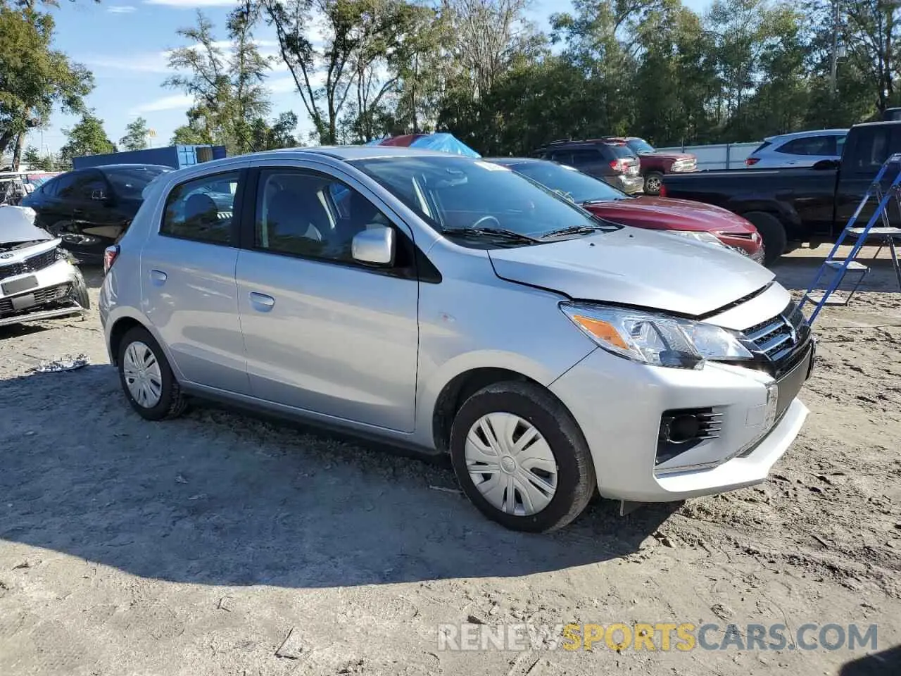 4 fotografías del automóvil dañado ML32AUHJ8RH020377 MITSUBISHI MIRAGE 2024