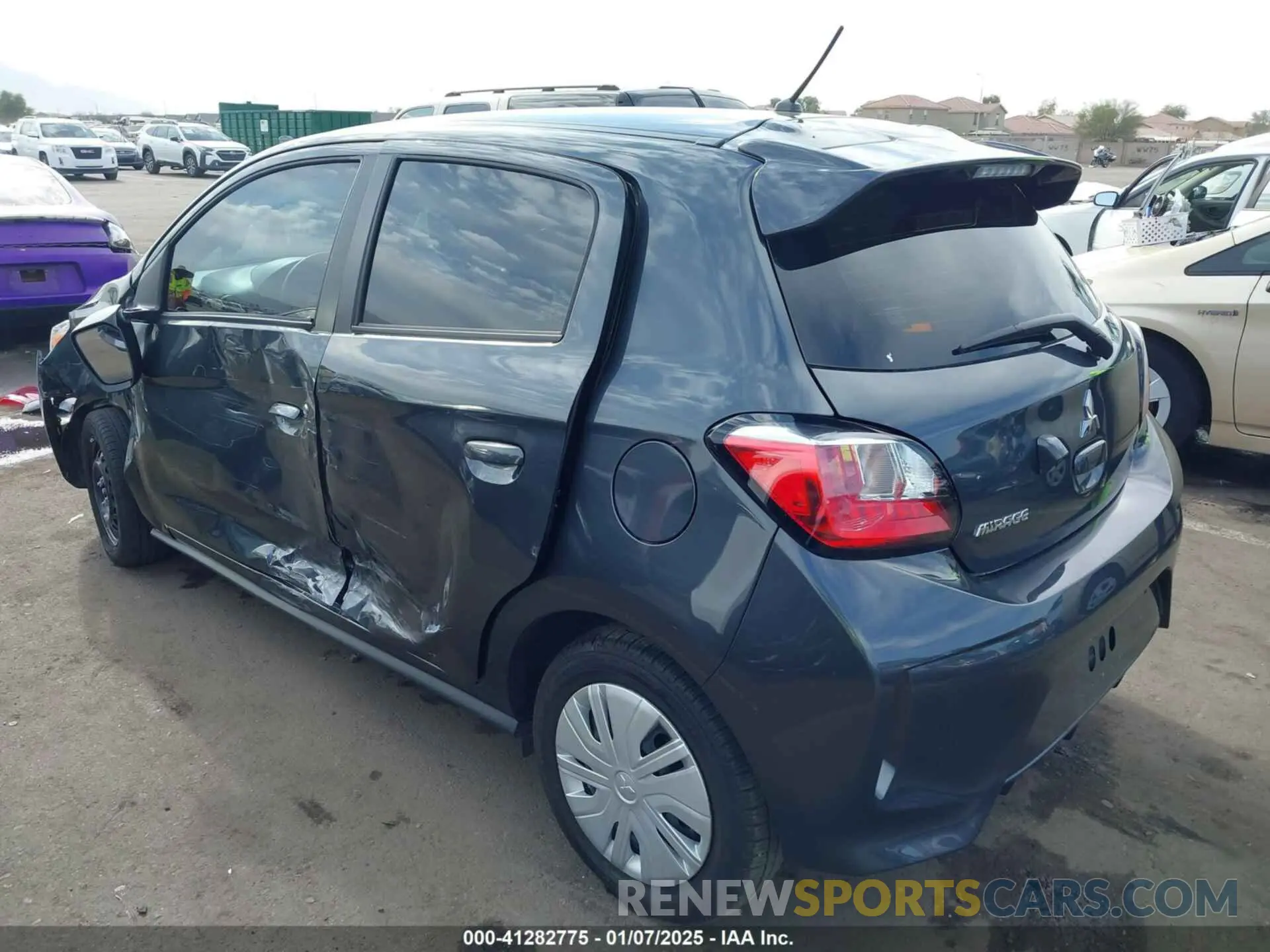 3 fotografías del automóvil dañado ML32AUHJ9RH006892 MITSUBISHI MIRAGE 2024