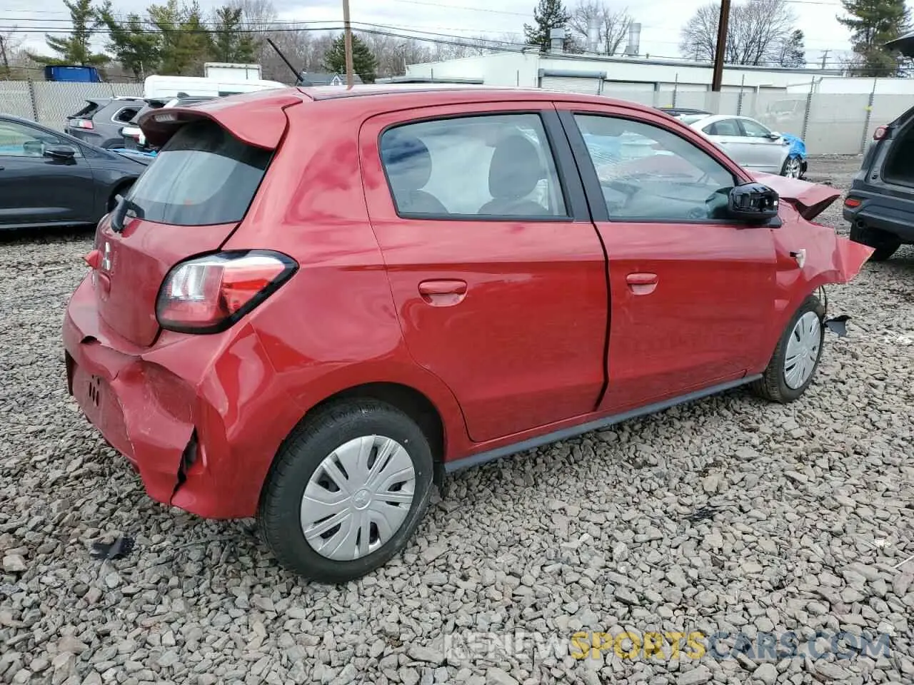 3 fotografías del automóvil dañado ML32AUHJXRH024575 MITSUBISHI MIRAGE 2024