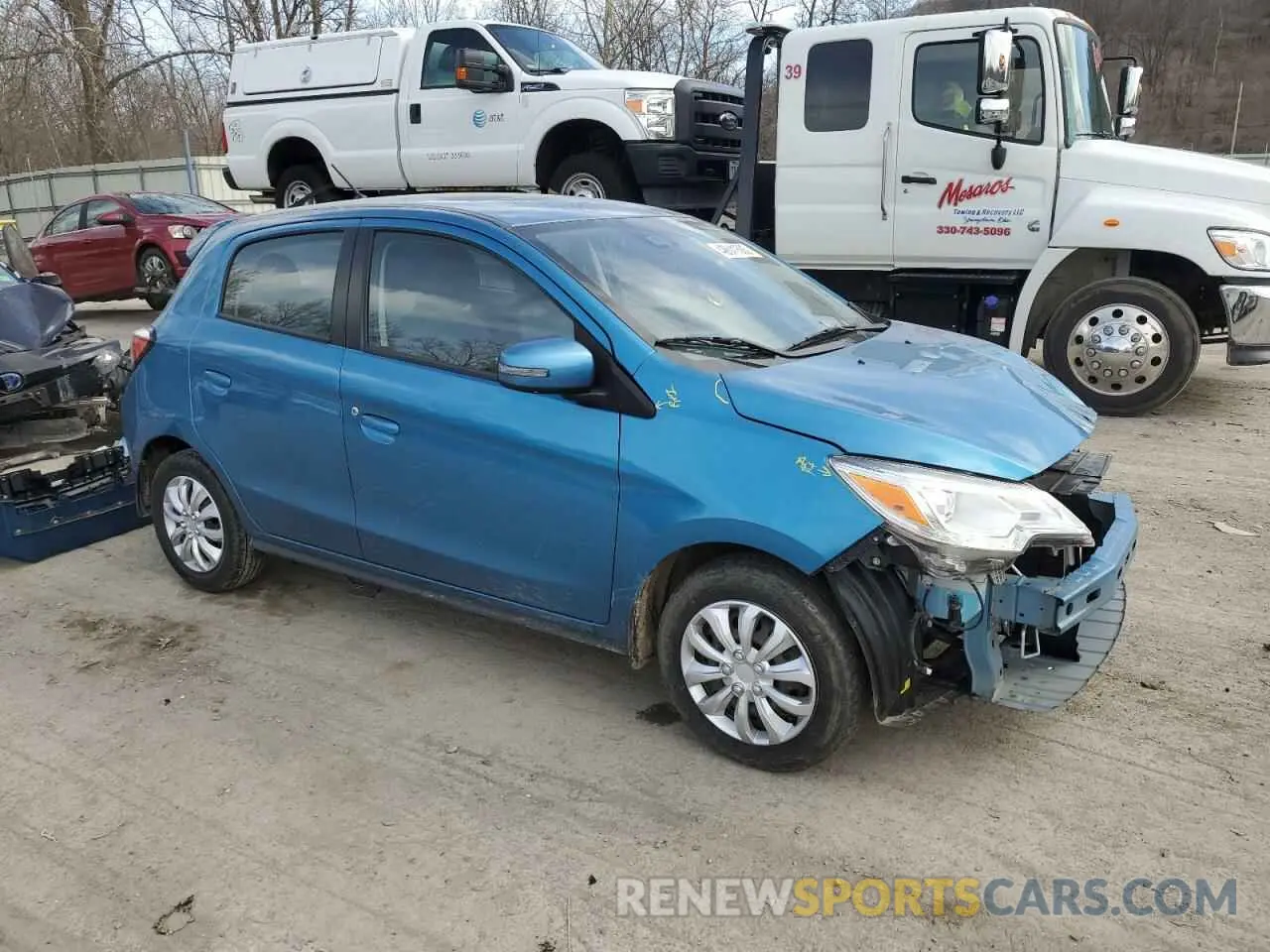 4 fotografías del automóvil dañado ML32AWHJ7RH000908 MITSUBISHI MIRAGE 2024
