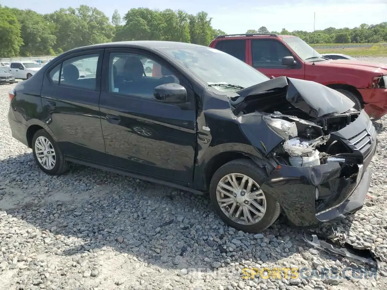 4 fotografías del automóvil dañado ML32FUFJ0RHF01182 MITSUBISHI MIRAGE 2024