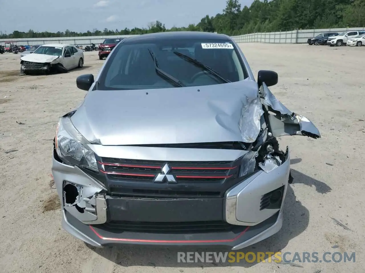 5 fotografías del automóvil dañado ML32FUFJ0RHF03580 MITSUBISHI MIRAGE 2024