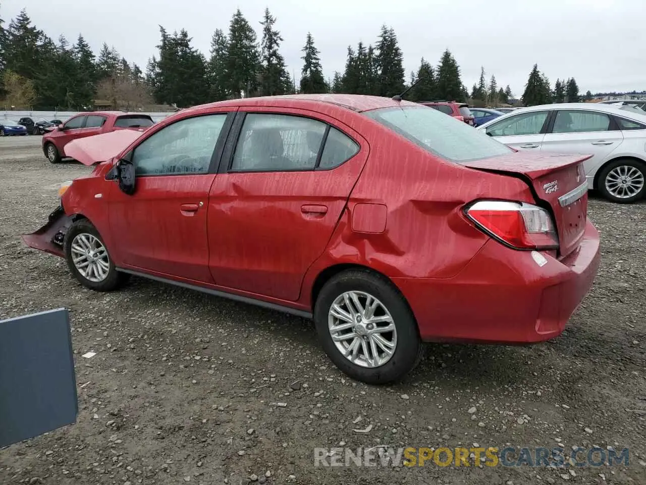 2 fotografías del automóvil dañado ML32FUFJ2RHF00552 MITSUBISHI MIRAGE 2024
