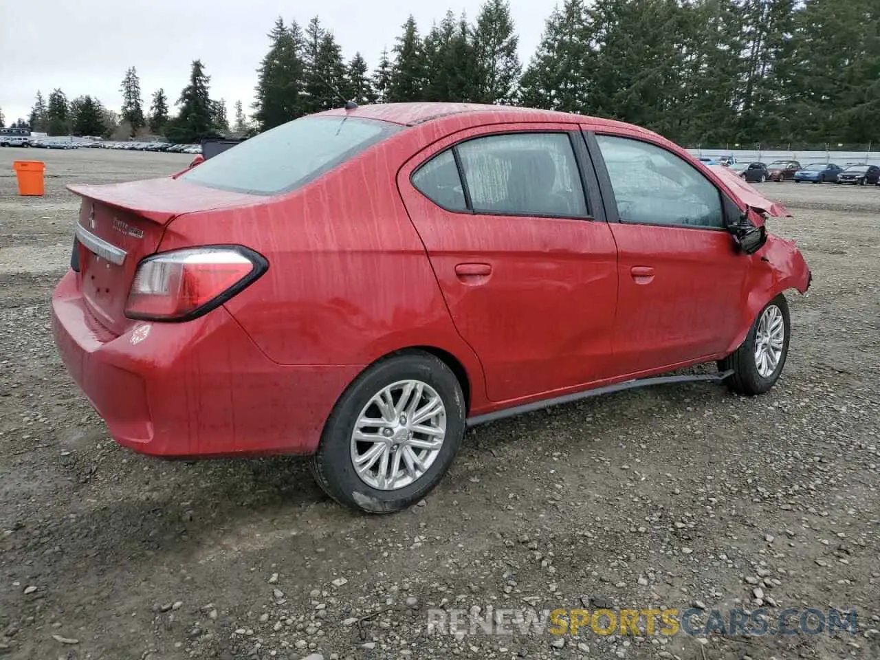 3 fotografías del automóvil dañado ML32FUFJ2RHF00552 MITSUBISHI MIRAGE 2024