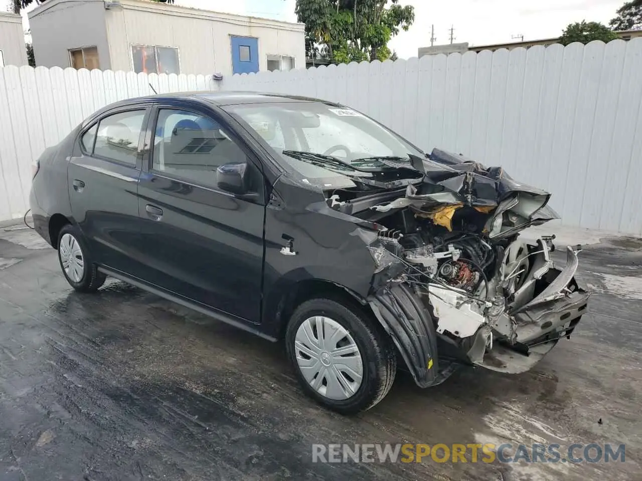 4 fotografías del automóvil dañado ML32FUFJ2RHF08277 MITSUBISHI MIRAGE 2024