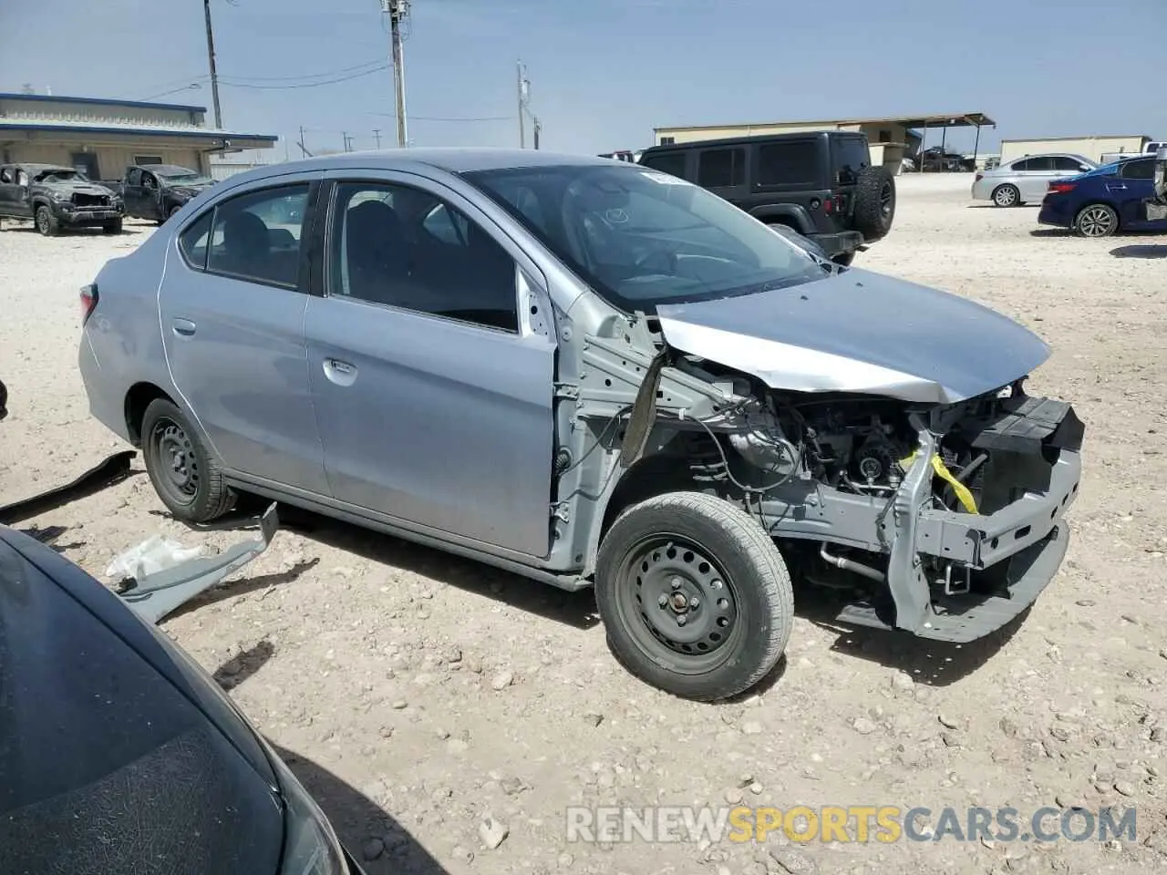 4 fotografías del automóvil dañado ML32FUFJ3RHF03802 MITSUBISHI MIRAGE 2024