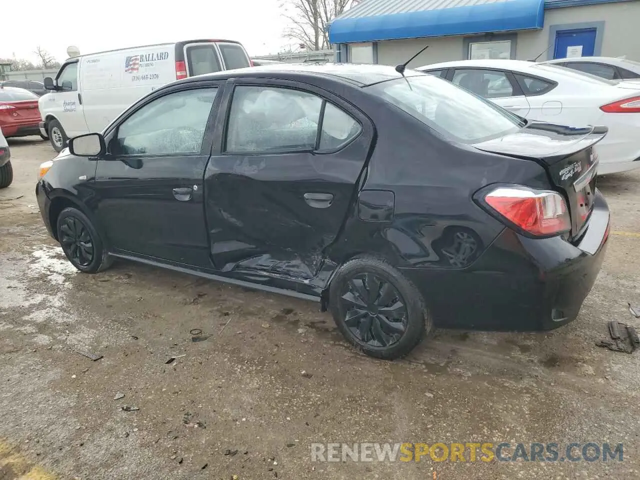 2 fotografías del automóvil dañado ML32FUFJ3RHF06375 MITSUBISHI MIRAGE 2024