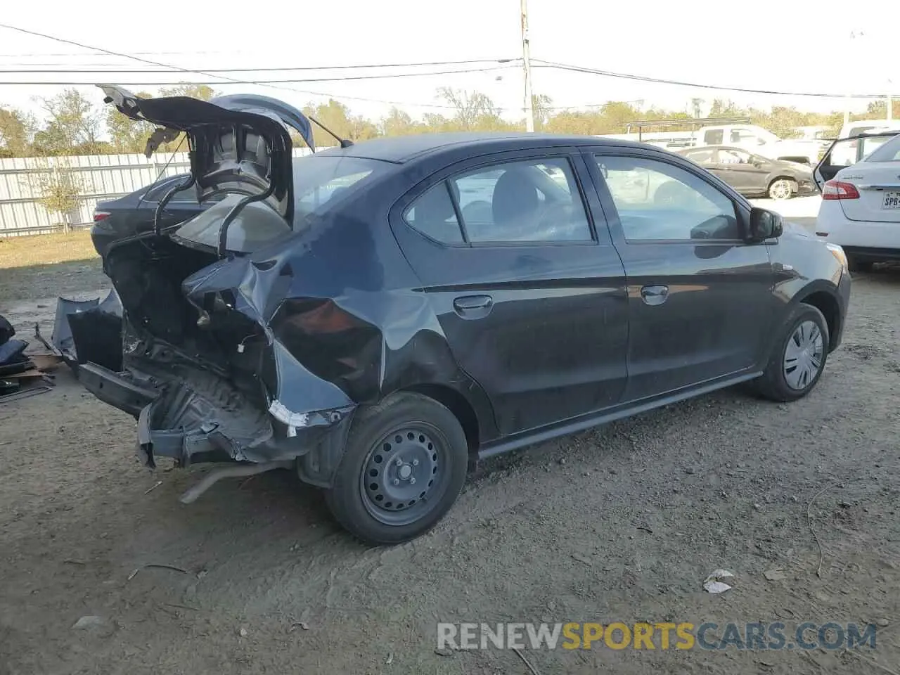 3 fotografías del automóvil dañado ML32FUFJ5RHF02621 MITSUBISHI MIRAGE 2024