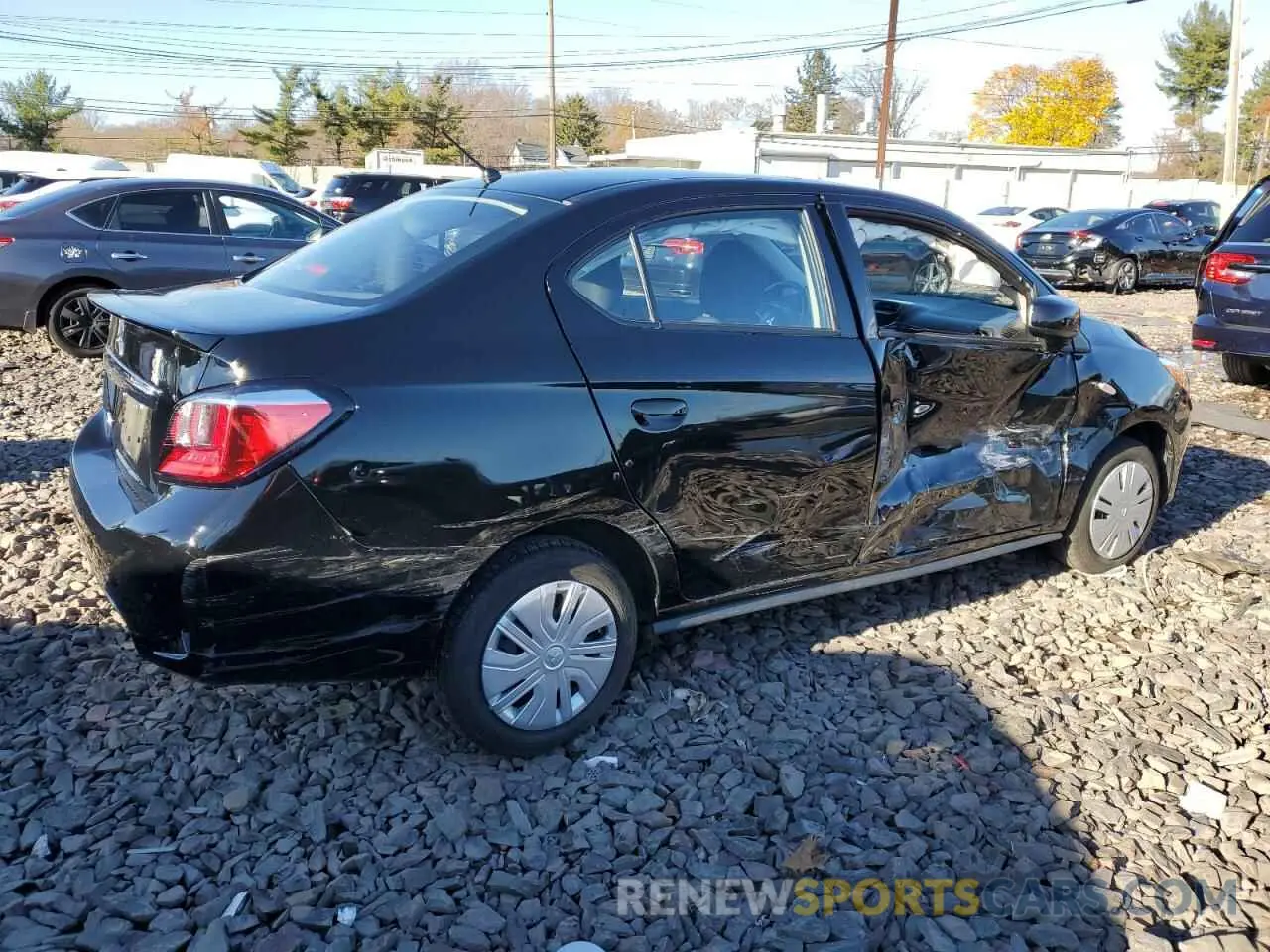 3 fotografías del automóvil dañado ML32FUFJ5RHF07107 MITSUBISHI MIRAGE 2024