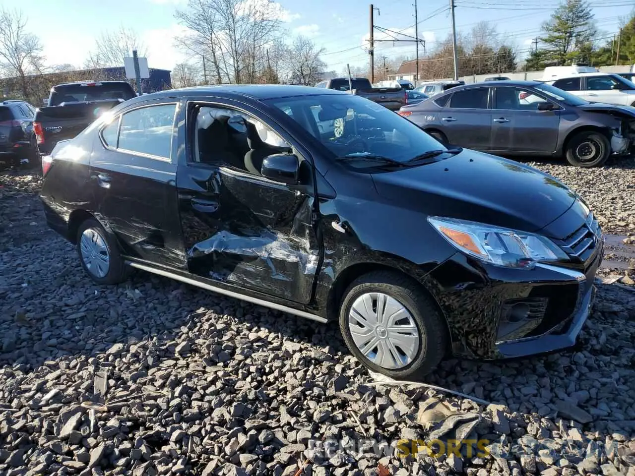 4 fotografías del automóvil dañado ML32FUFJ5RHF07107 MITSUBISHI MIRAGE 2024