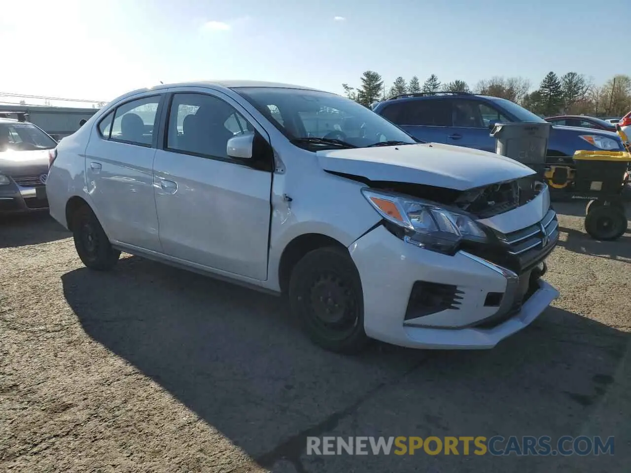 4 fotografías del automóvil dañado ML32FUFJ6RHF05821 MITSUBISHI MIRAGE 2024