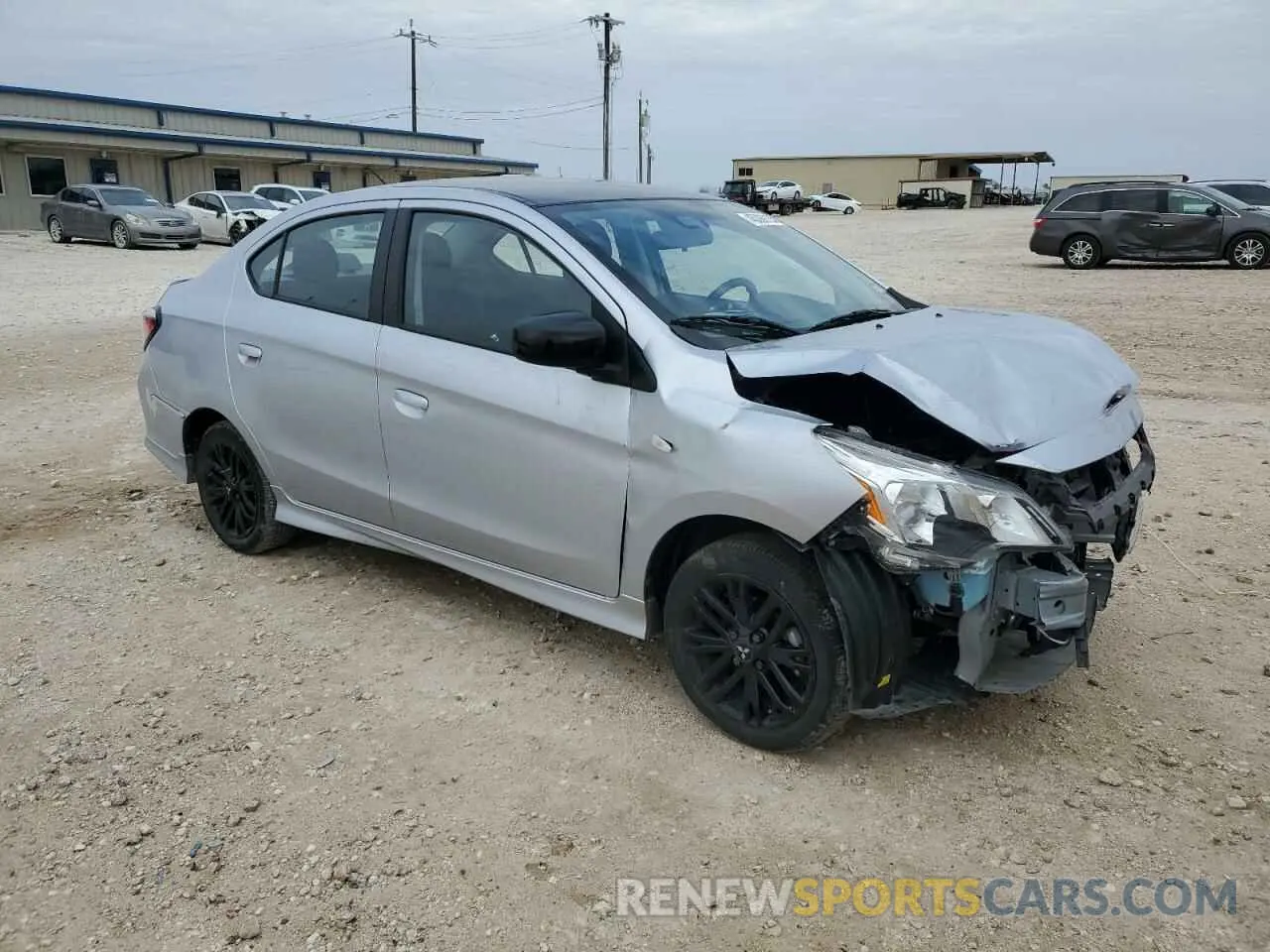 4 fotografías del automóvil dañado ML32FUFJXRHF02498 MITSUBISHI MIRAGE 2024