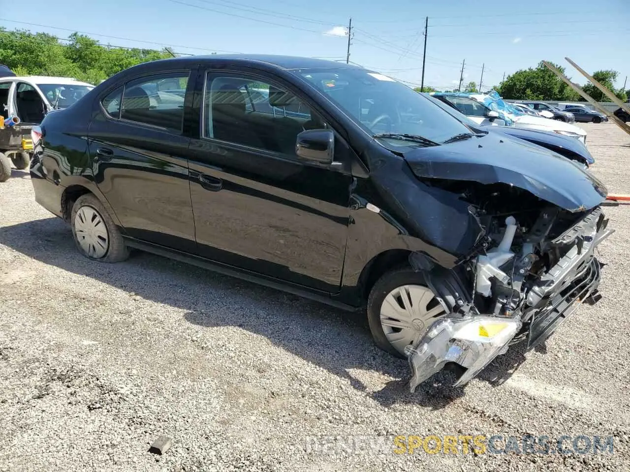 4 fotografías del automóvil dañado ML32FUFJXRHF08284 MITSUBISHI MIRAGE 2024