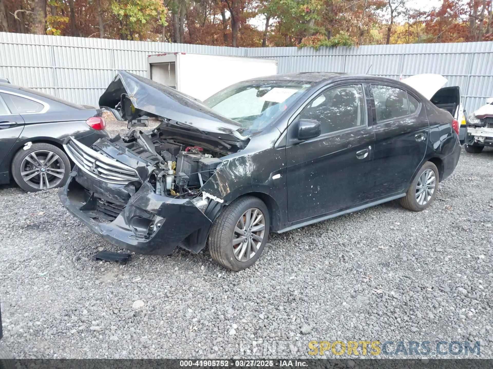 2 fotografías del automóvil dañado ML32F3FJ0KHF01165 MITSUBISHI MIRAGE G4 2019