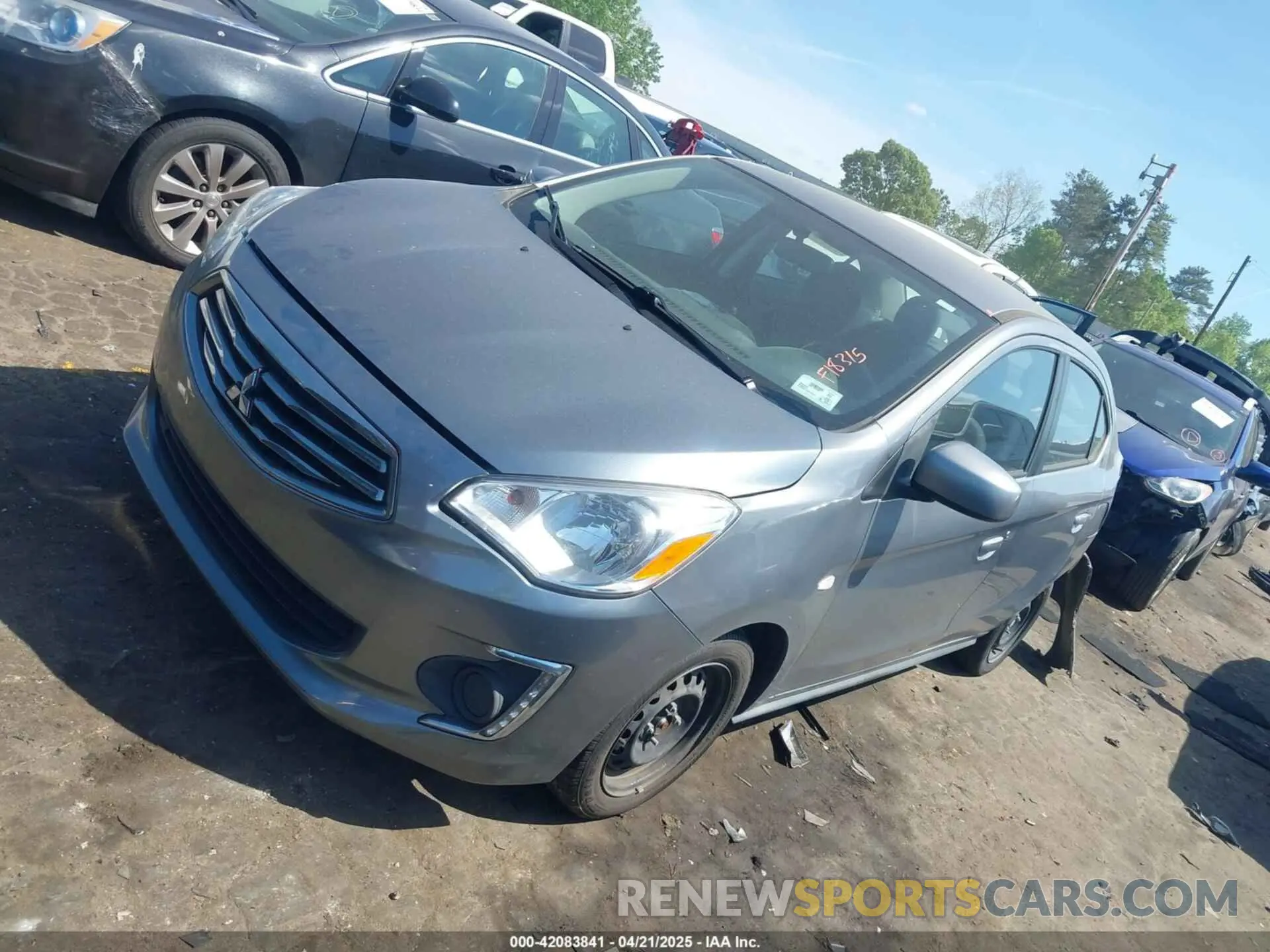 2 fotografías del automóvil dañado ML32F3FJ1KHF18315 MITSUBISHI MIRAGE G4 2019