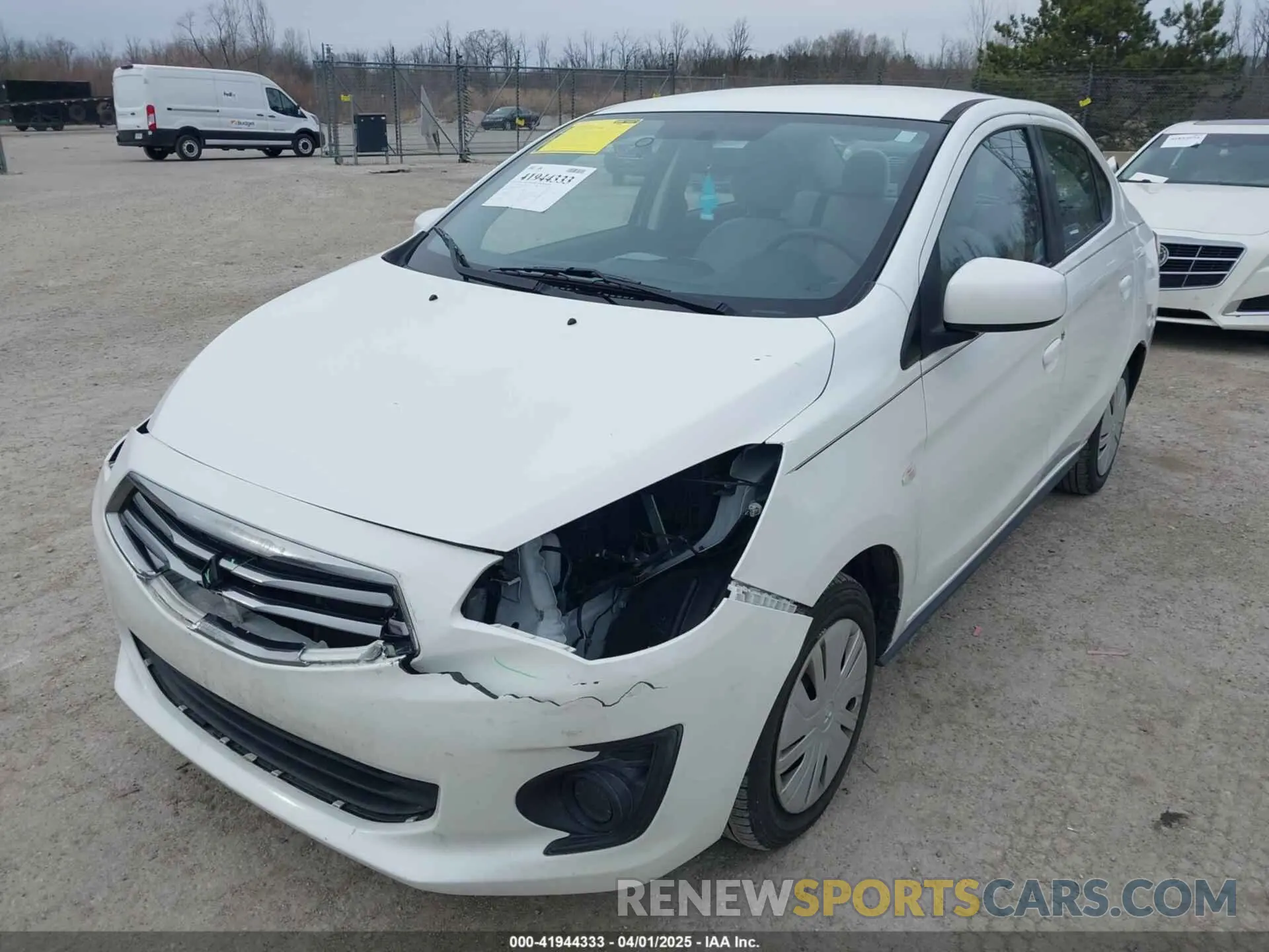 2 fotografías del automóvil dañado ML32F3FJ3KHF02083 MITSUBISHI MIRAGE G4 2019