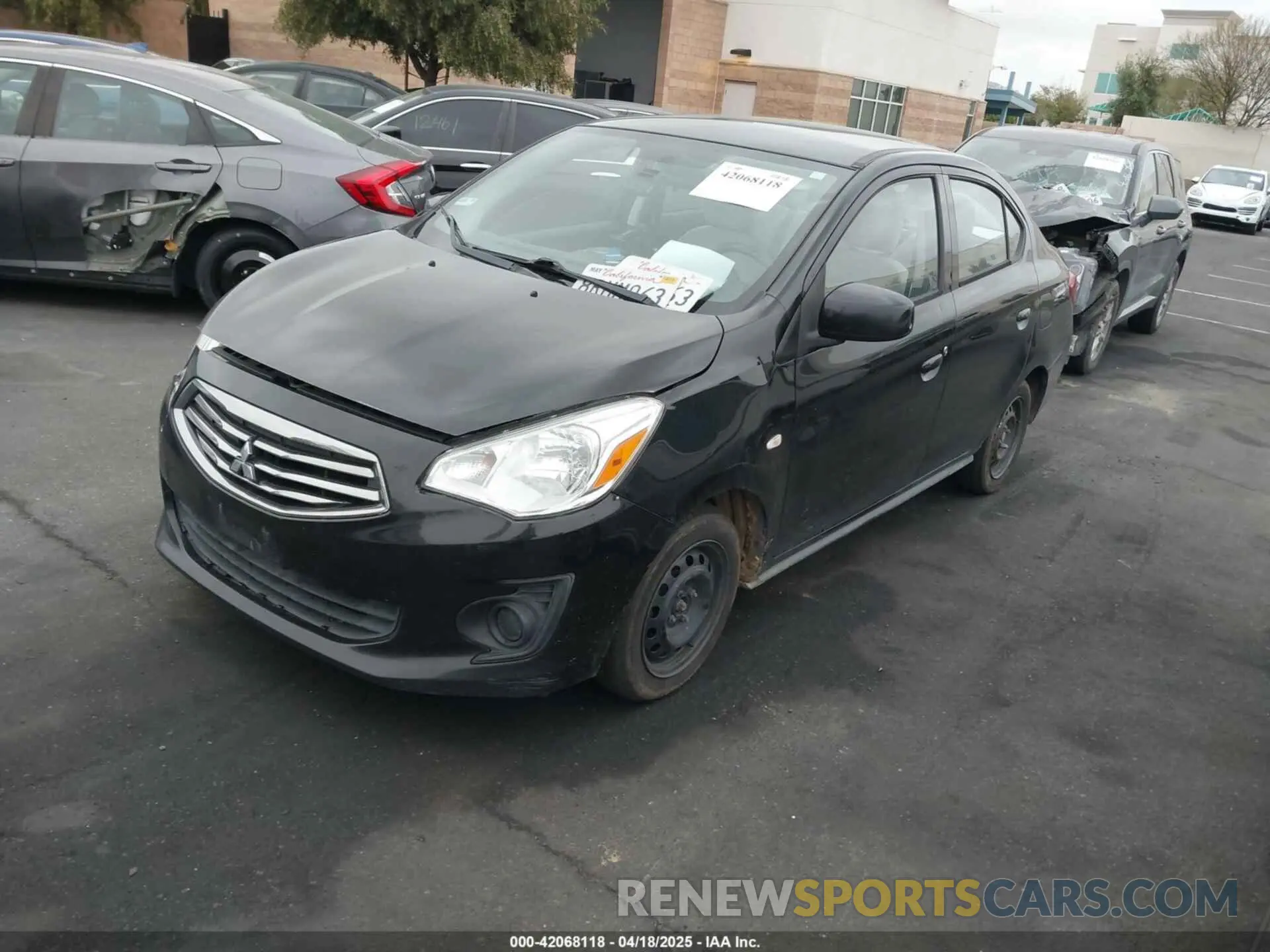 2 fotografías del automóvil dañado ML32F3FJ5KHF17975 MITSUBISHI MIRAGE G4 2019