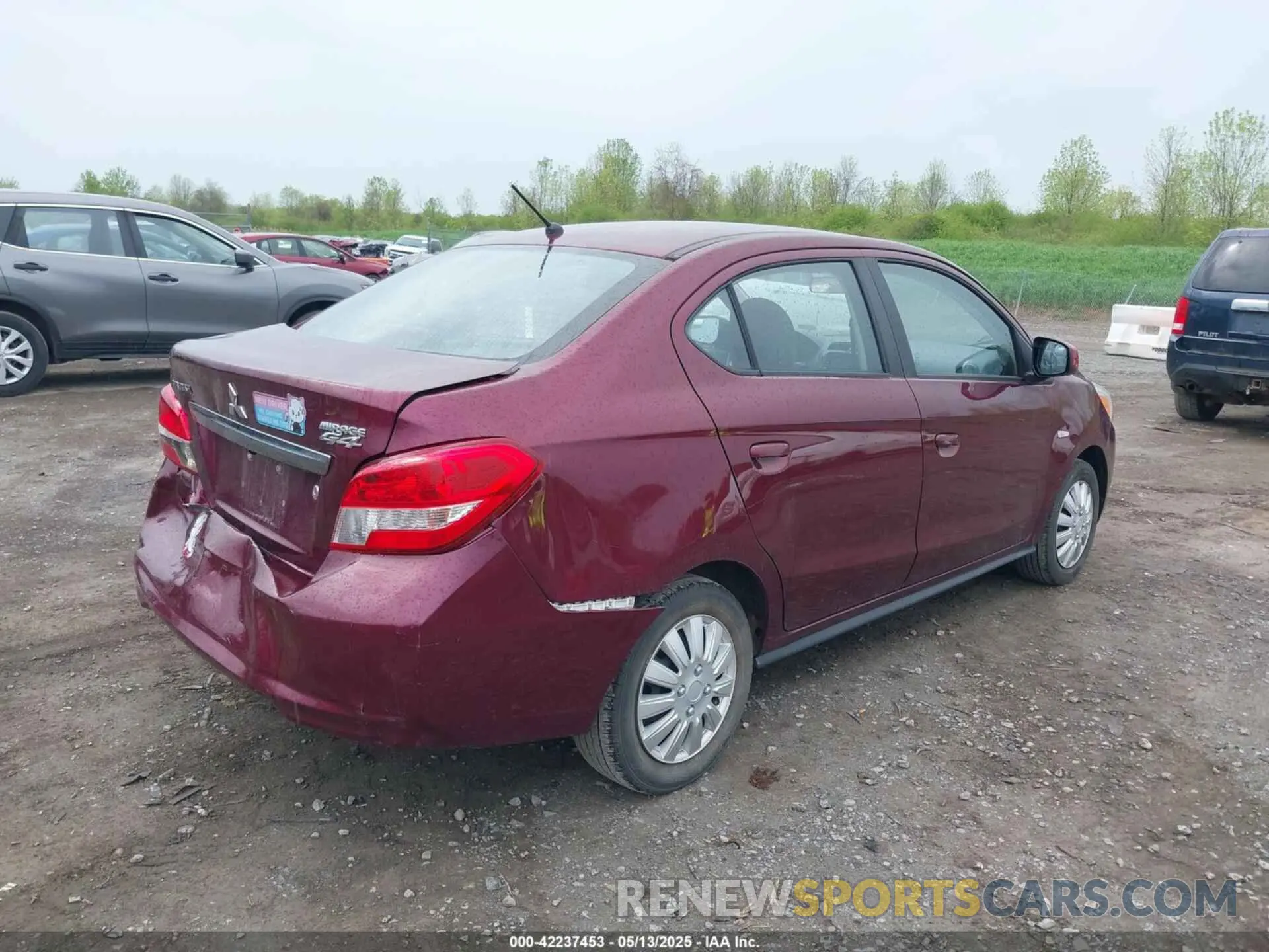 4 fotografías del automóvil dañado ML32F3FJ7KHF00241 MITSUBISHI MIRAGE G4 2019