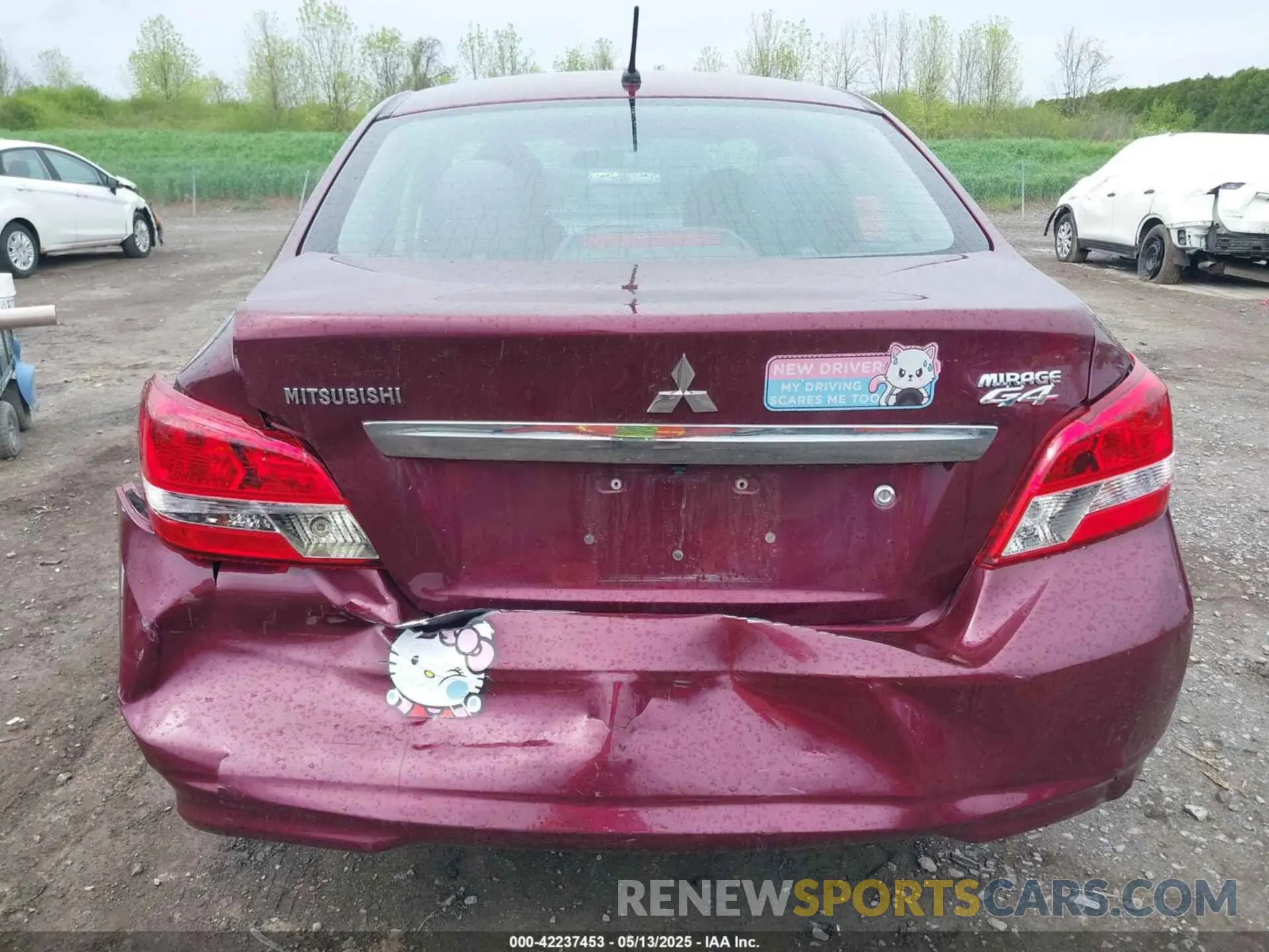 6 fotografías del automóvil dañado ML32F3FJ7KHF00241 MITSUBISHI MIRAGE G4 2019