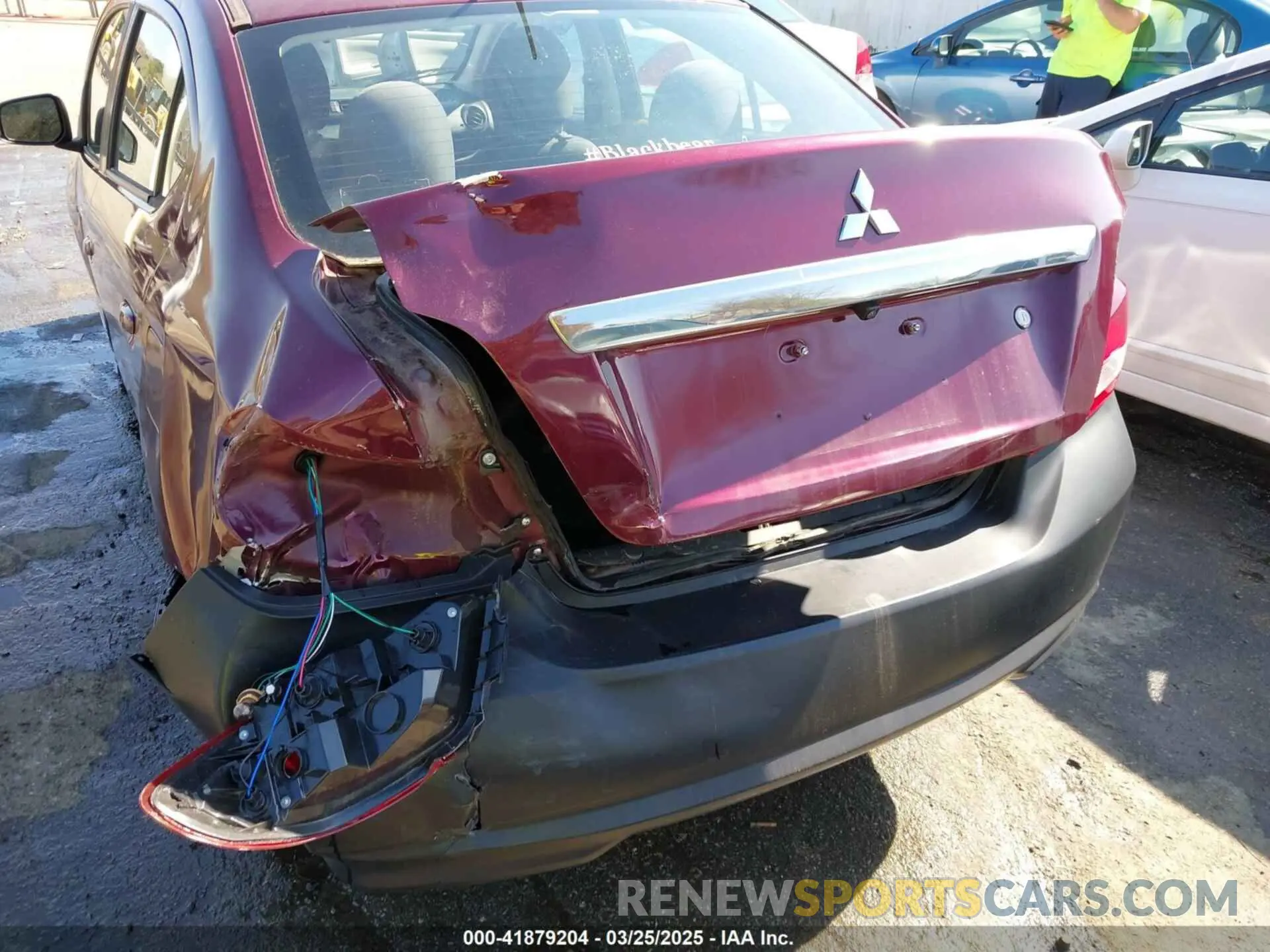 6 fotografías del automóvil dañado ML32F3FJ8KHF18828 MITSUBISHI MIRAGE G4 2019